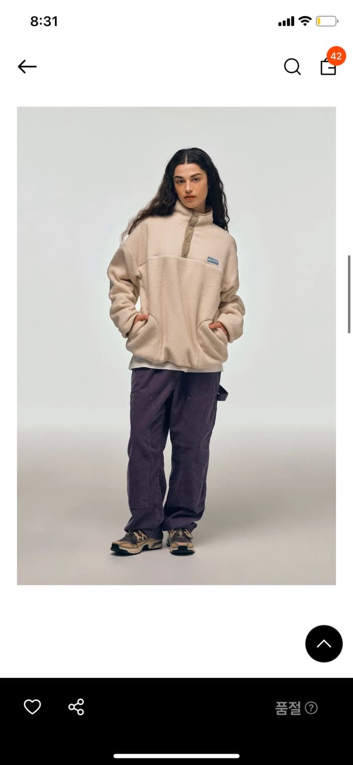 디스커스애슬레틱 오버핏 플리스 풀오버 L 상품이미지2