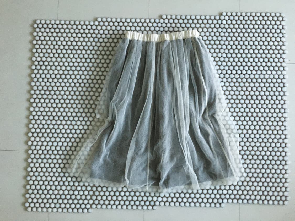 tulle layered check skirt 상품이미지2