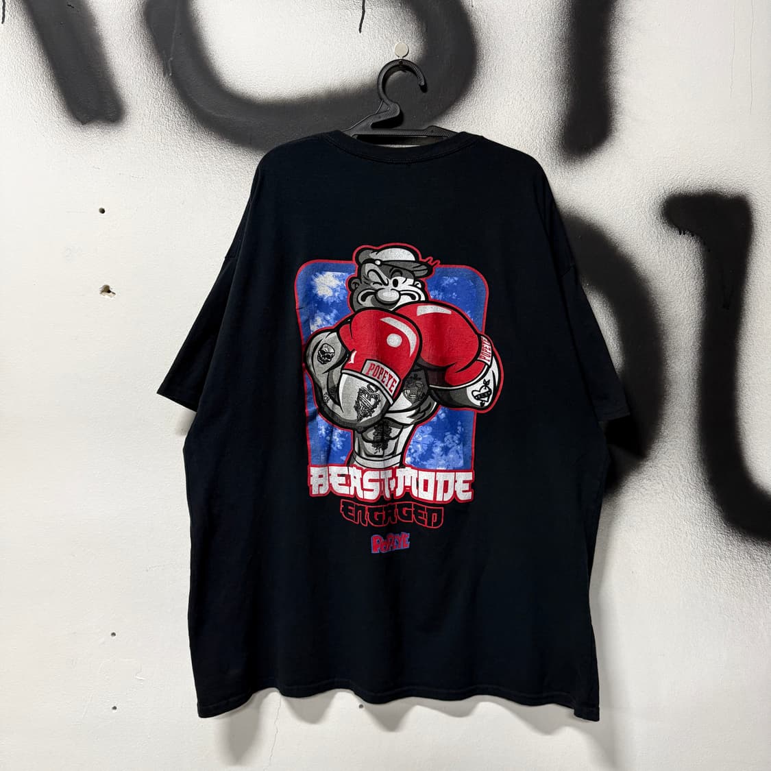 90s USA Popeye 빅사이즈 뽀빠이 프린팅 반팔 티셔츠 상품이미지1