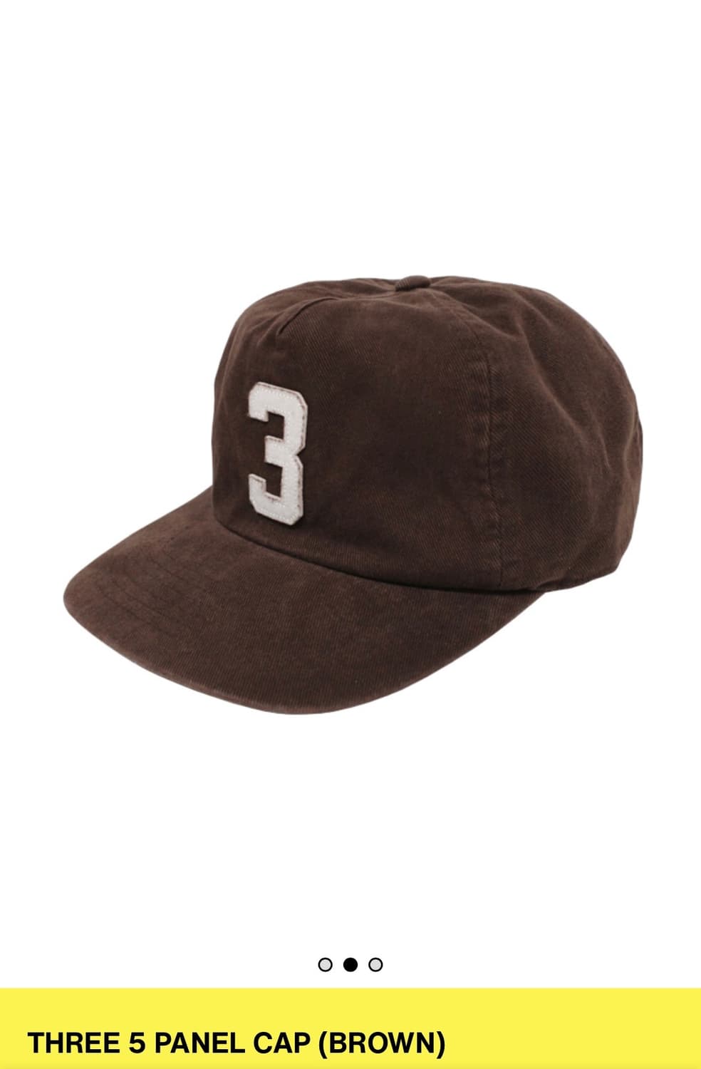 컬렉트피시스 THREE 5 PANEL CAP (BROWN) 상품이미지1