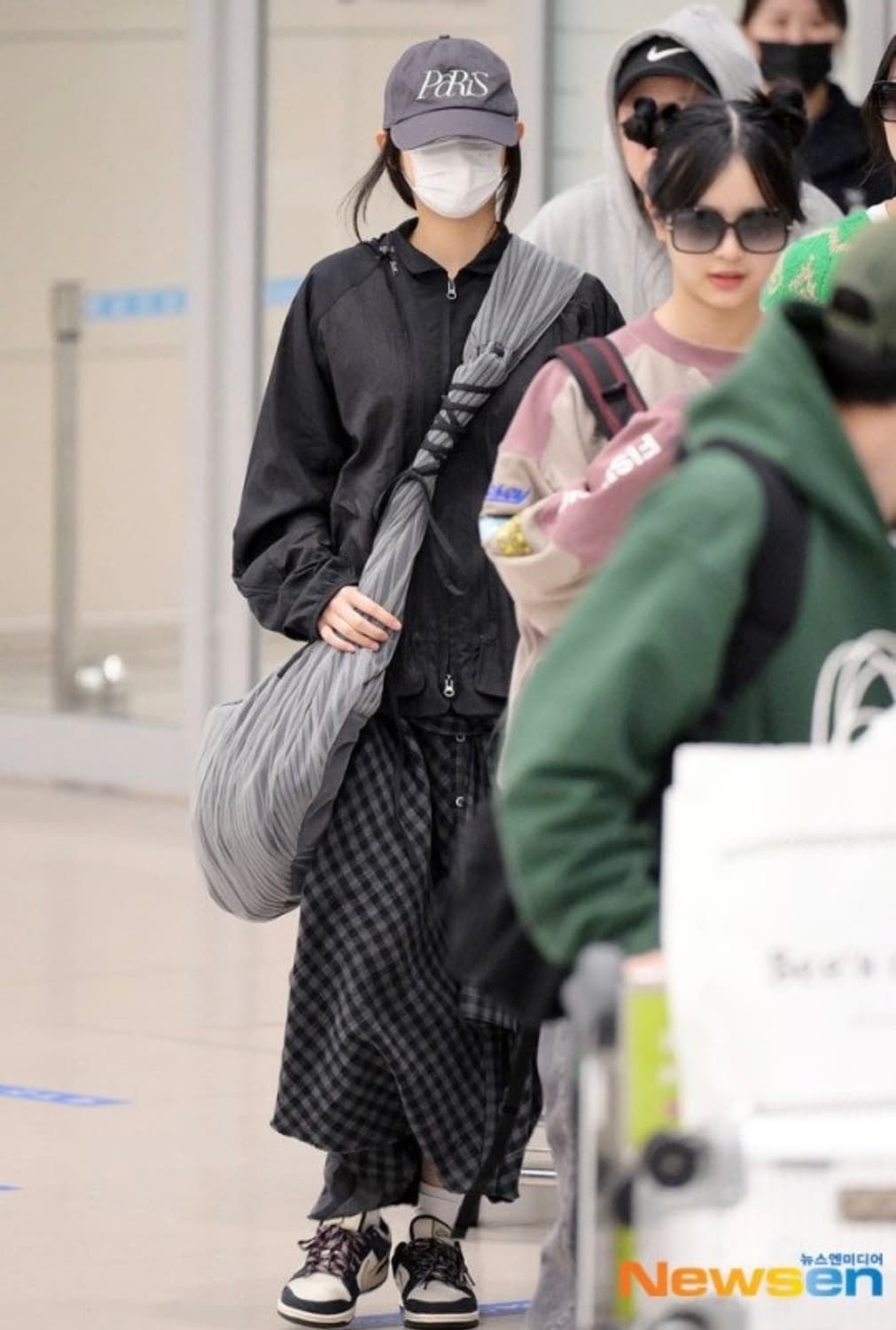tense dance  Check Shirt Skirt charcoal 상품이미지2
