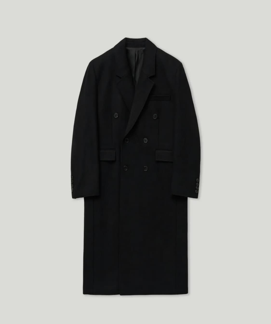 엘무드 그레이웨일 더블코트 펠트로 블랙 48 [새상품] 상품이미지1