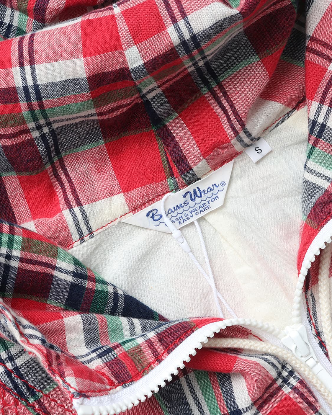 빔즈 BEAMS Madras Check Hoodie 상품이미지6