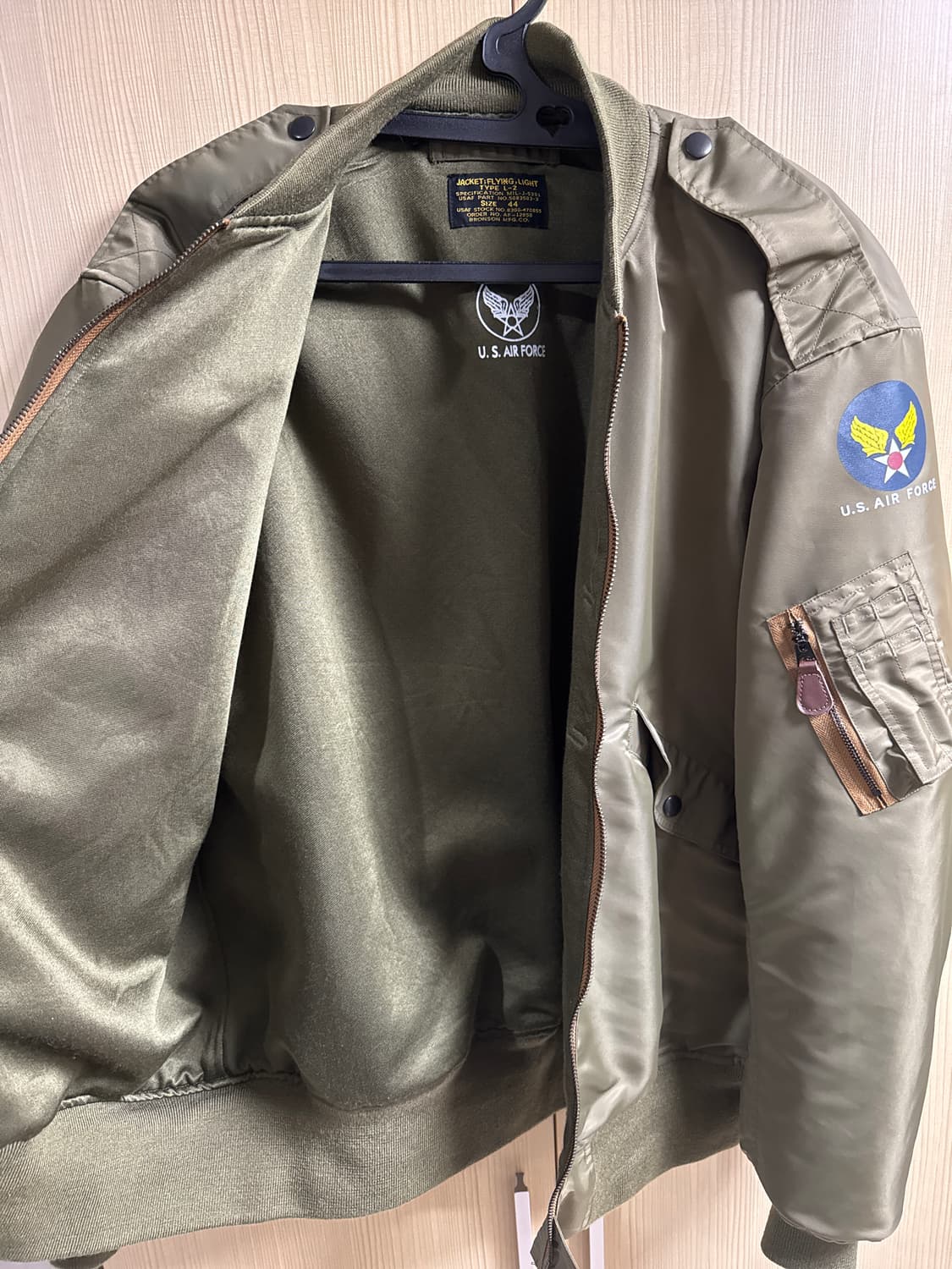 [44] 브론슨 L-2 항공점퍼 카키 ma-1 상품이미지2