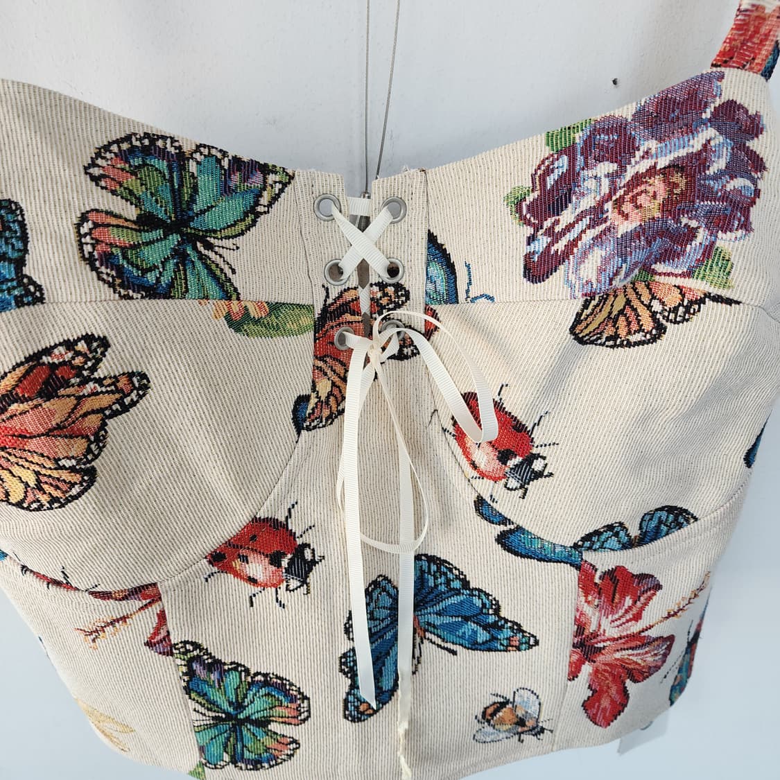 사이다 플라워 나비 코르셋 탑 상품이미지2