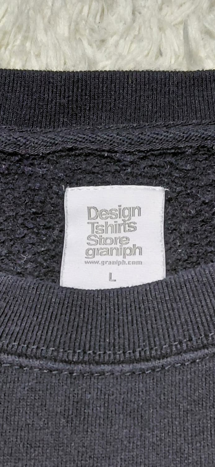 일본 그라니프 Graniph 검정 자수 맨투맨 L 상품이미지4