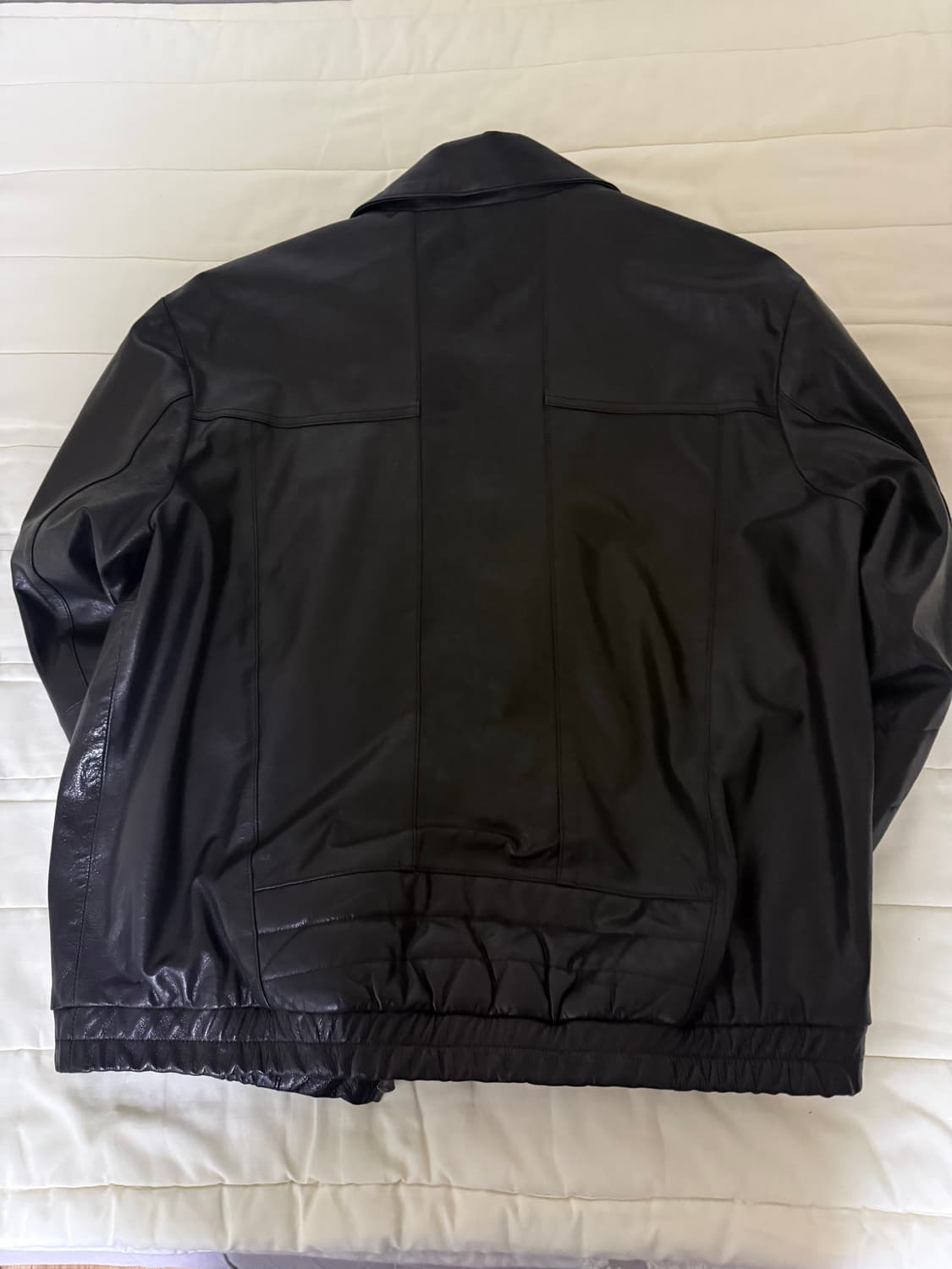 해칭룸 스티치 볼륨 레더 자켓 3사이즈 상품이미지5