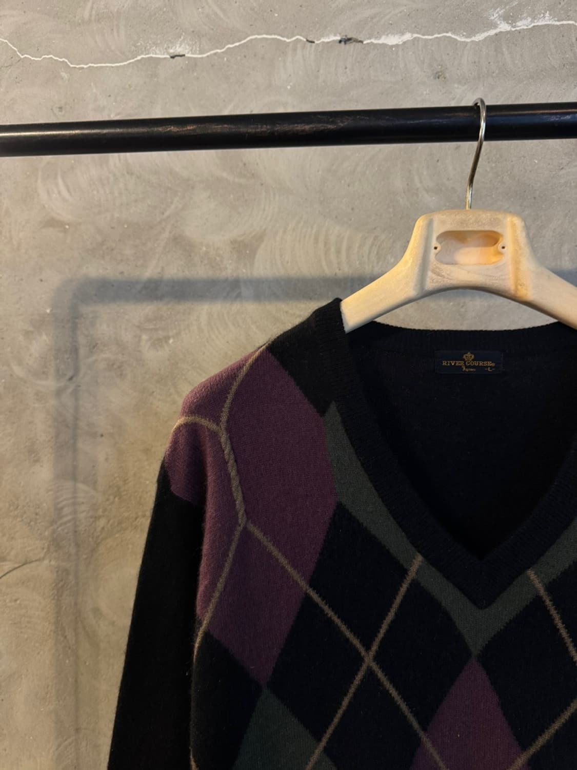 리버크루즈 아가일 캐시미어 니트 100 상품이미지2