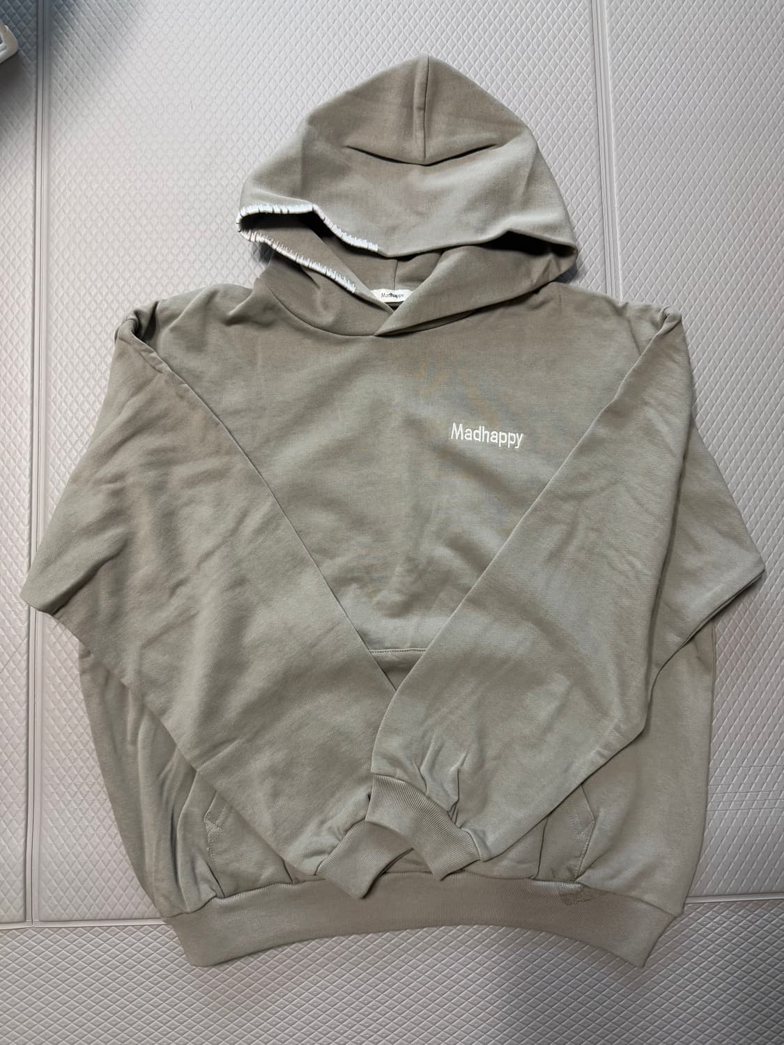 (L) 매드해피 시그니처 후드 올리브  상품이미지1