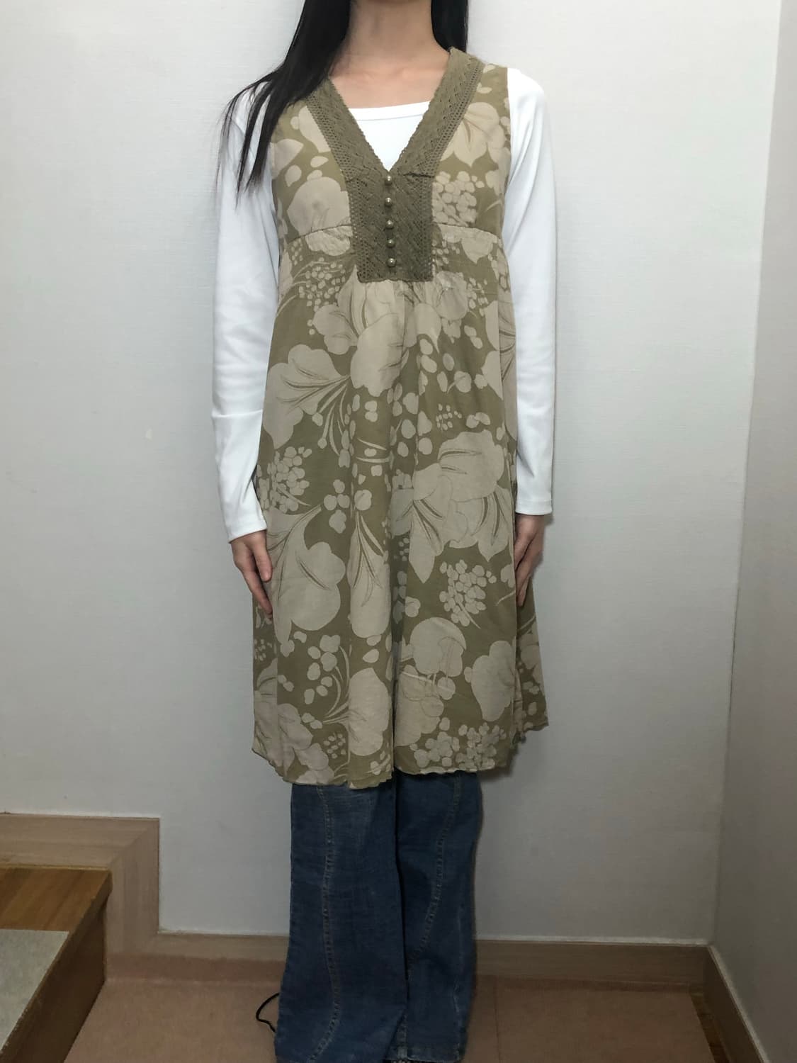 빈티지 라이트 브라운 히피 원피스 상품이미지2