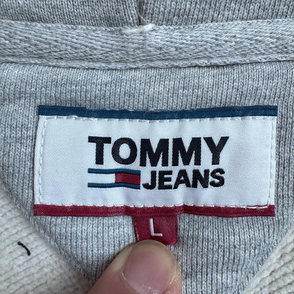 타미힐피거 스몰로고 후드집업 그레이 상품이미지5