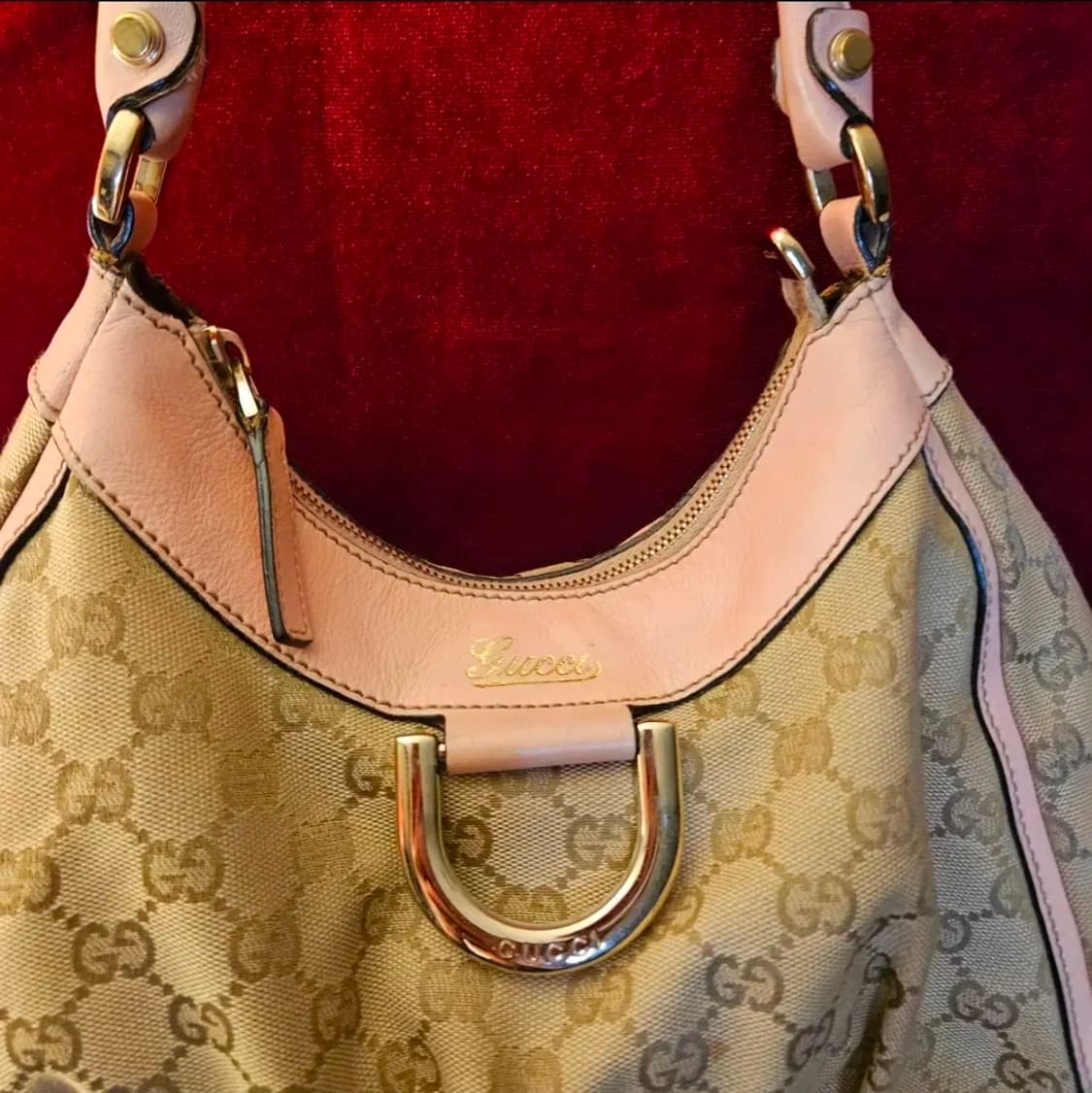 구찌(GUCCI) 핑크 자카드 미니 호보백 25 x 20 x 9 size 상품이미지2