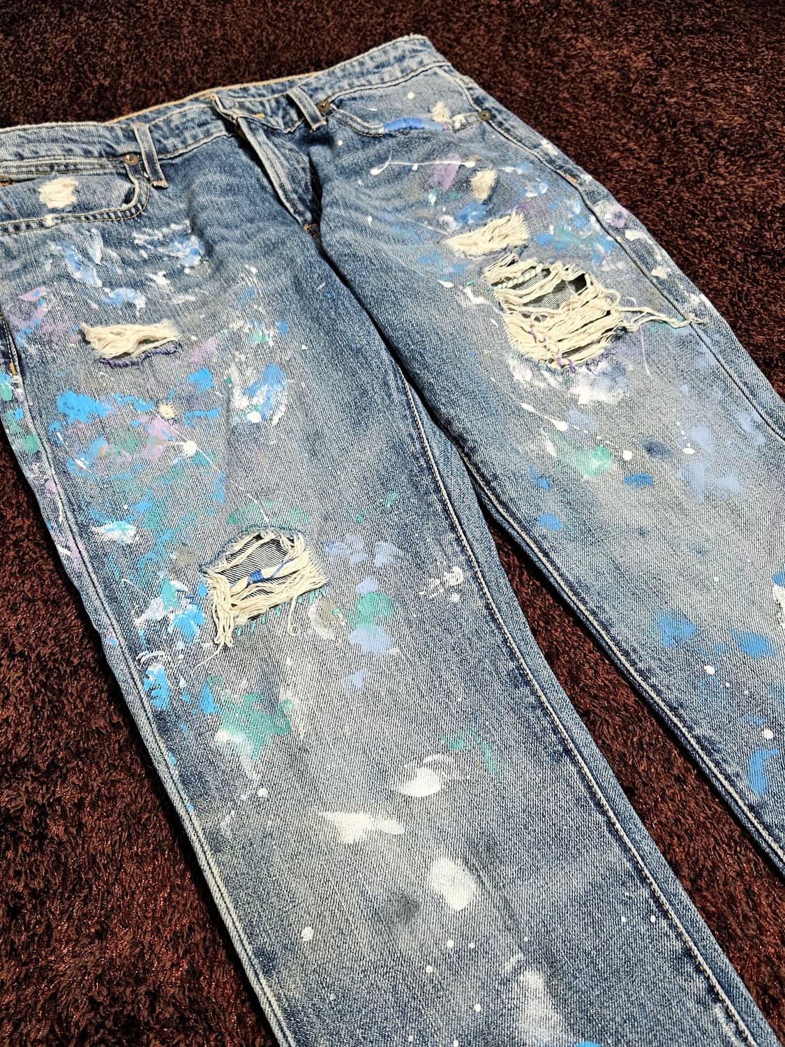 폴로 랄프로렌 페인팅 데미지 워싱진 27 사이즈 상품이미지2