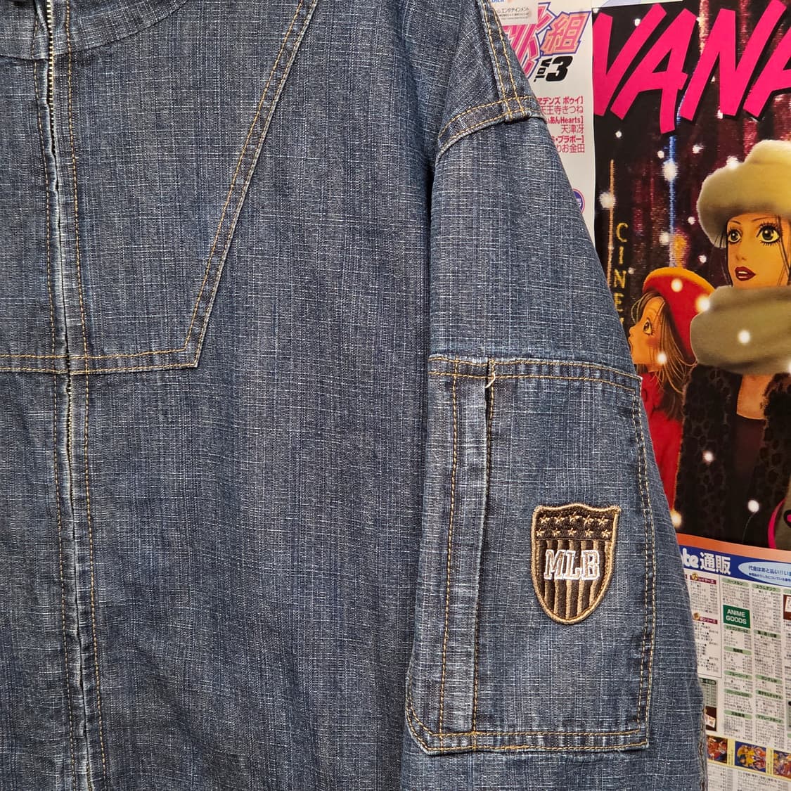 00S 엠엘비 양키스 데님 카모 후드집업 상품이미지4