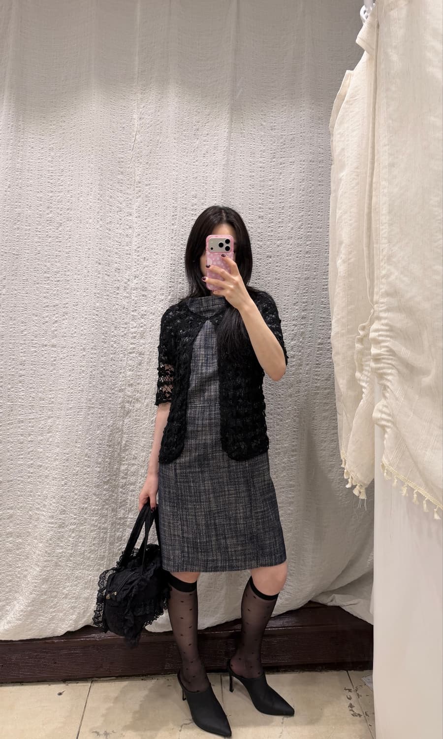 Black net cardigan 상품이미지6