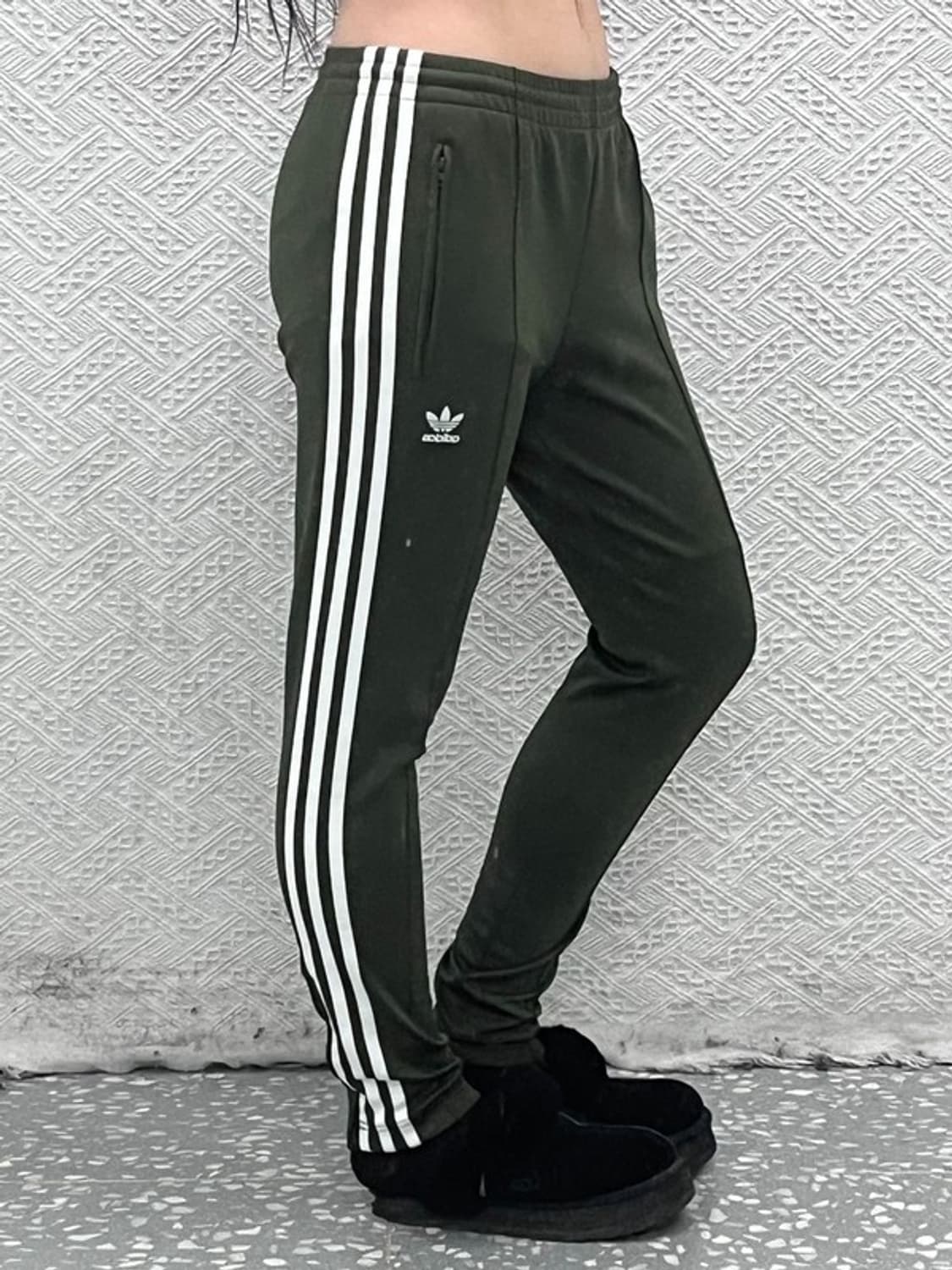 아디다스 빈티지 슈퍼스타 말차카키 슬림핏 트랙팬츠 XS C08710 상품이미지2