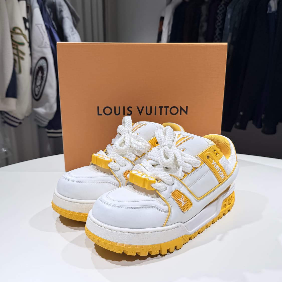 (A/7) / 루이비통 LV 트레이너 맥시 스니커즈 옐로우 상품이미지1