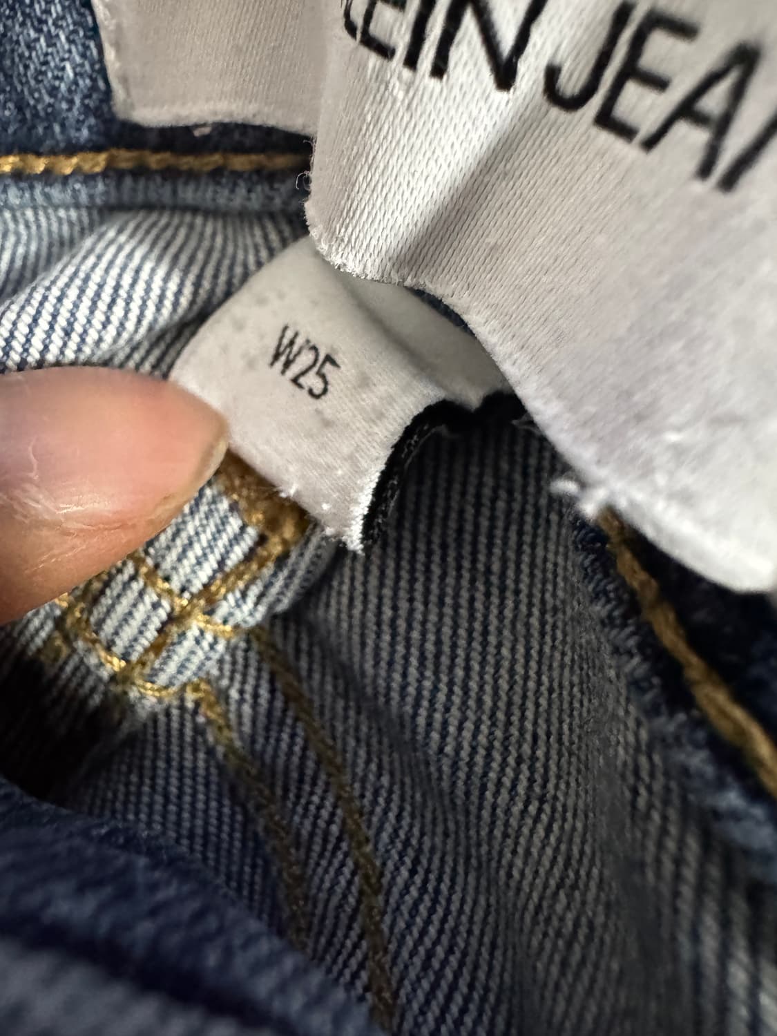 정품 캘빈클라인 CK 슬림 부츠컷 데님팬츠 24.4인치 상품이미지5