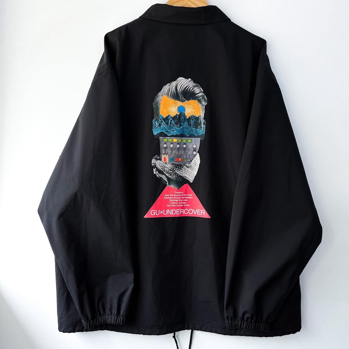 지유 x 언더커버 21S/S 그래픽 블랙 코치 자켓 상품이미지8