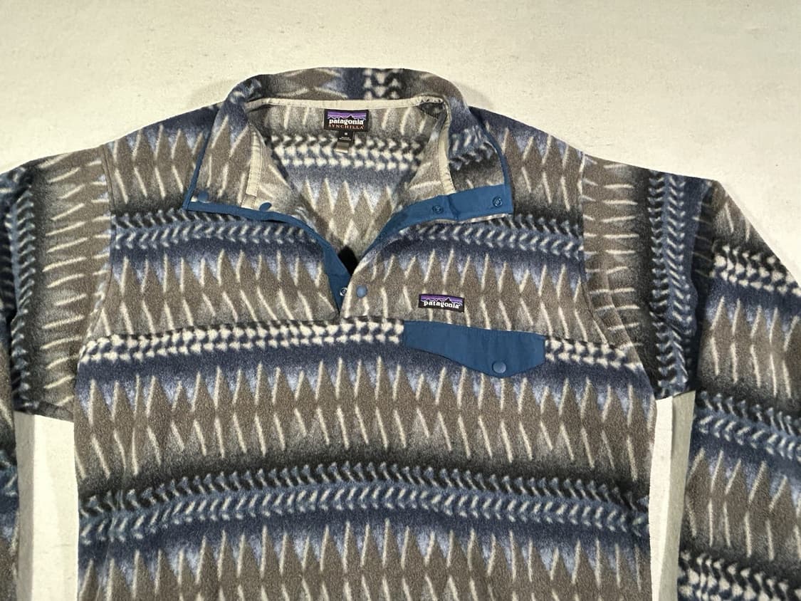 12FW 파타고니아 신칠라 스냅-T 블루/그레이 아즈텍 패턴 상품이미지3