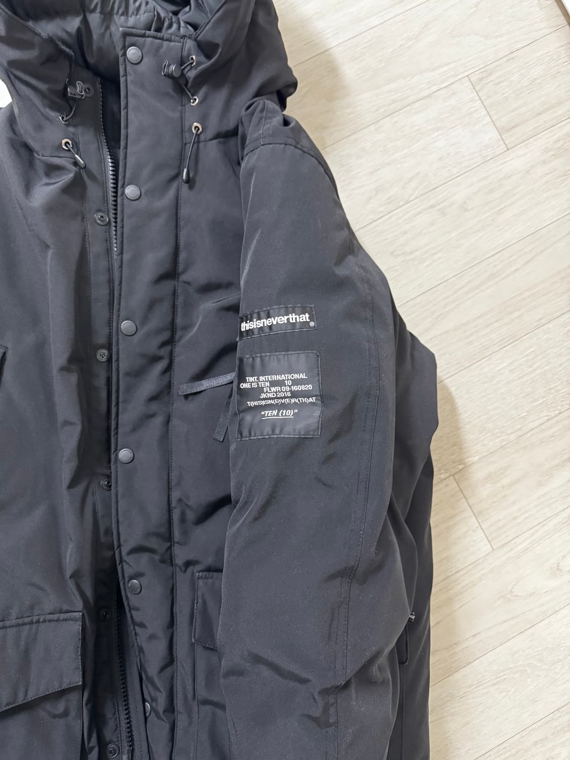 디스이즈네버댓 다운 파카 블랙 L사이즈 상품이미지3