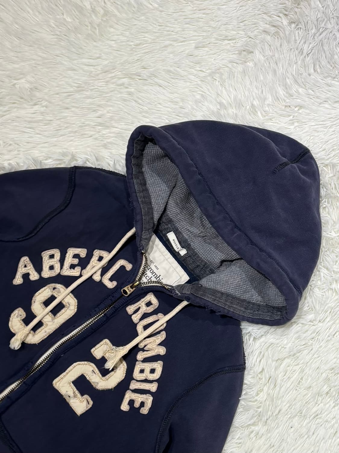 아베크롬비 빅로고 헤비스웻 후드집업 상품이미지4