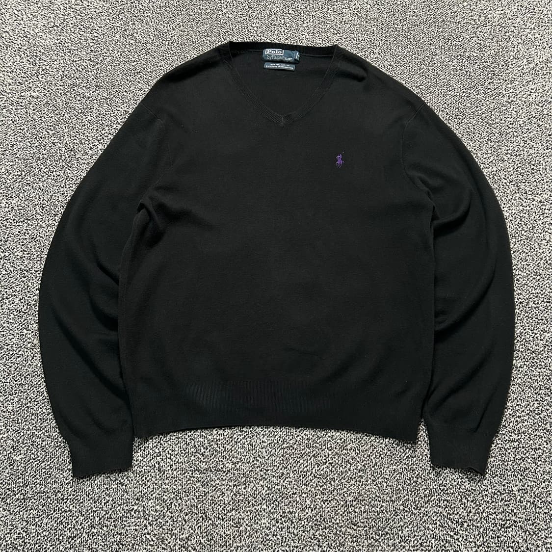 폴로 랄프로렌 블랙 피마코튼 니트 상품이미지1