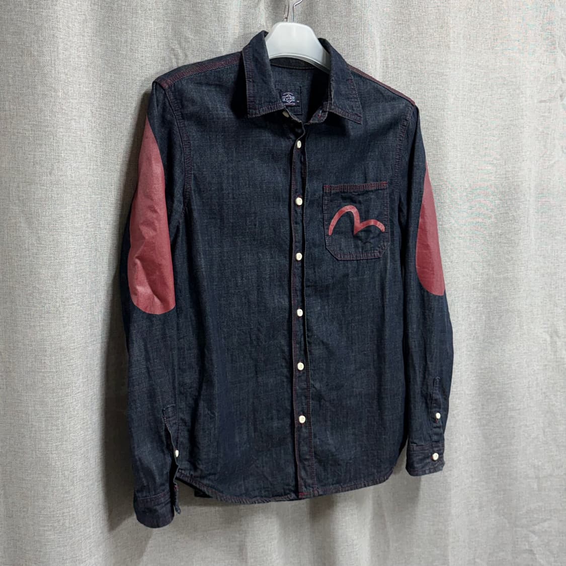 [95] 에비수 EVISU 로고 데님 청남방 셔츠 상품이미지2