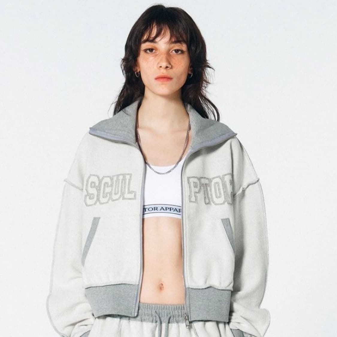 스컬프터 인사이드아웃 집업 멜란지그레이 상품이미지2