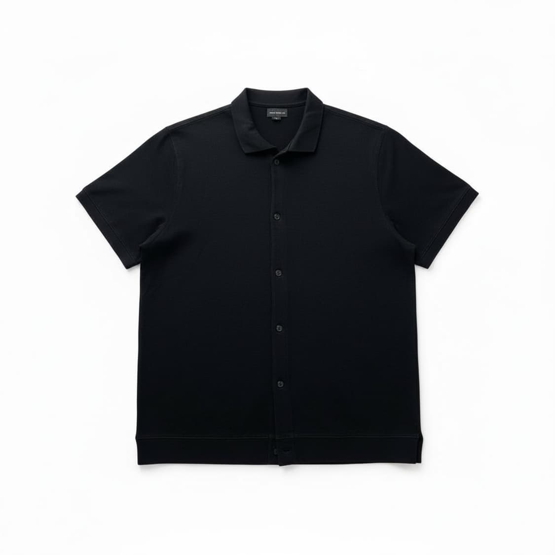 클럽모나코(CLUB MONACO) 솔리드옴므 블랙 반팔 셔츠 상품이미지1