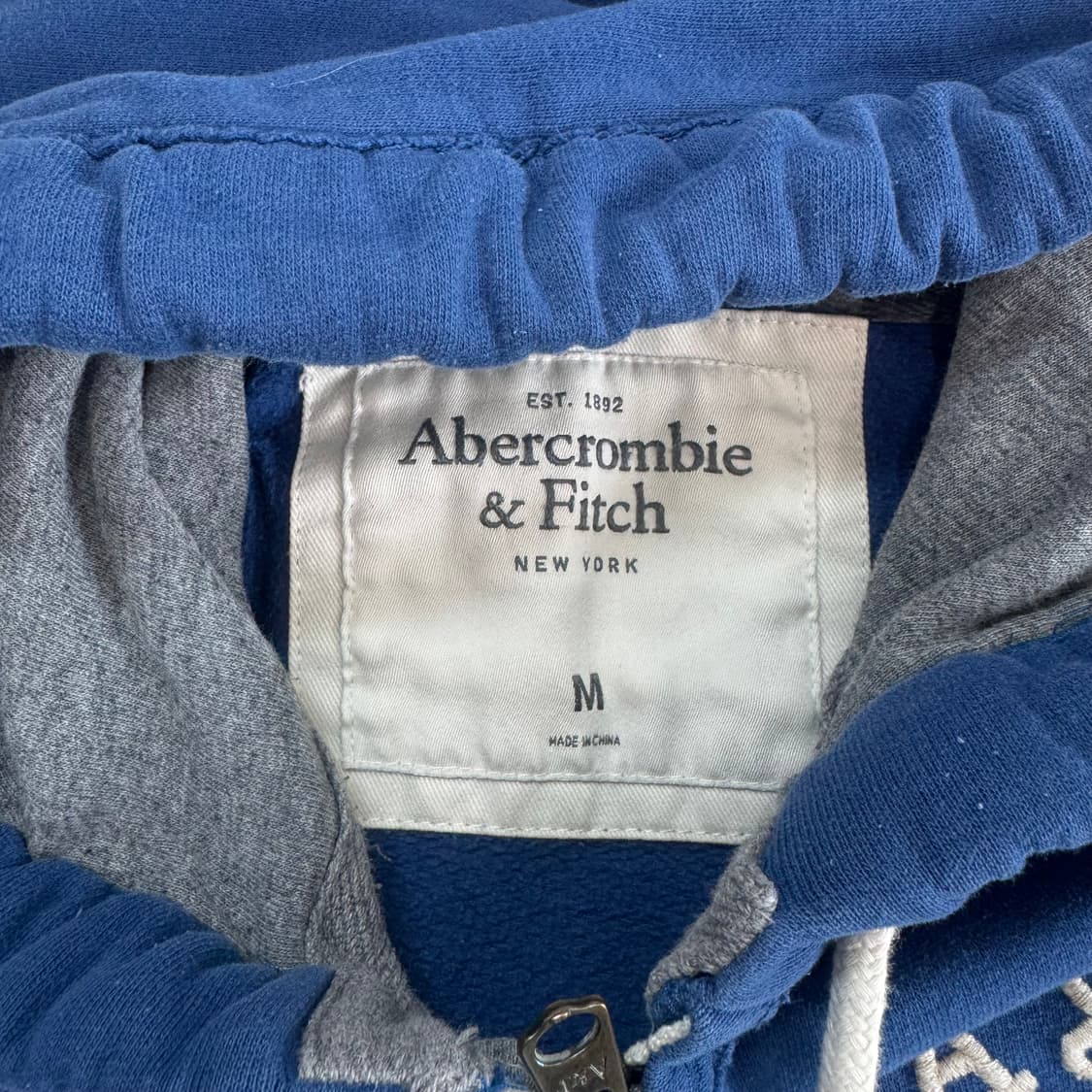 Abercrombie 아베크롬비 사이드로고 블루 후드집업  상품이미지6