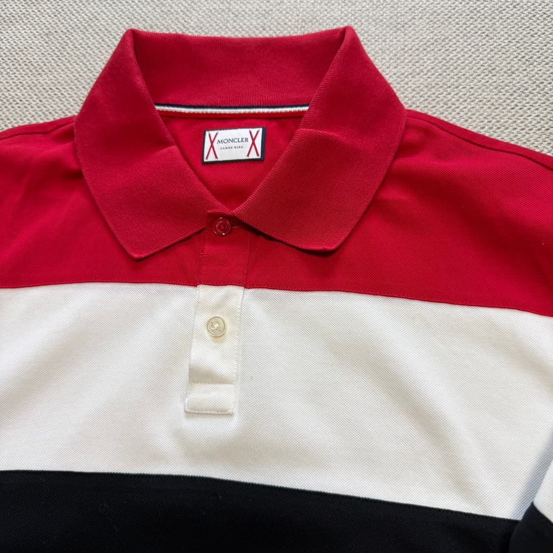 몽클레어 감마블루 삼색 폴로 반팔티 상품이미지3