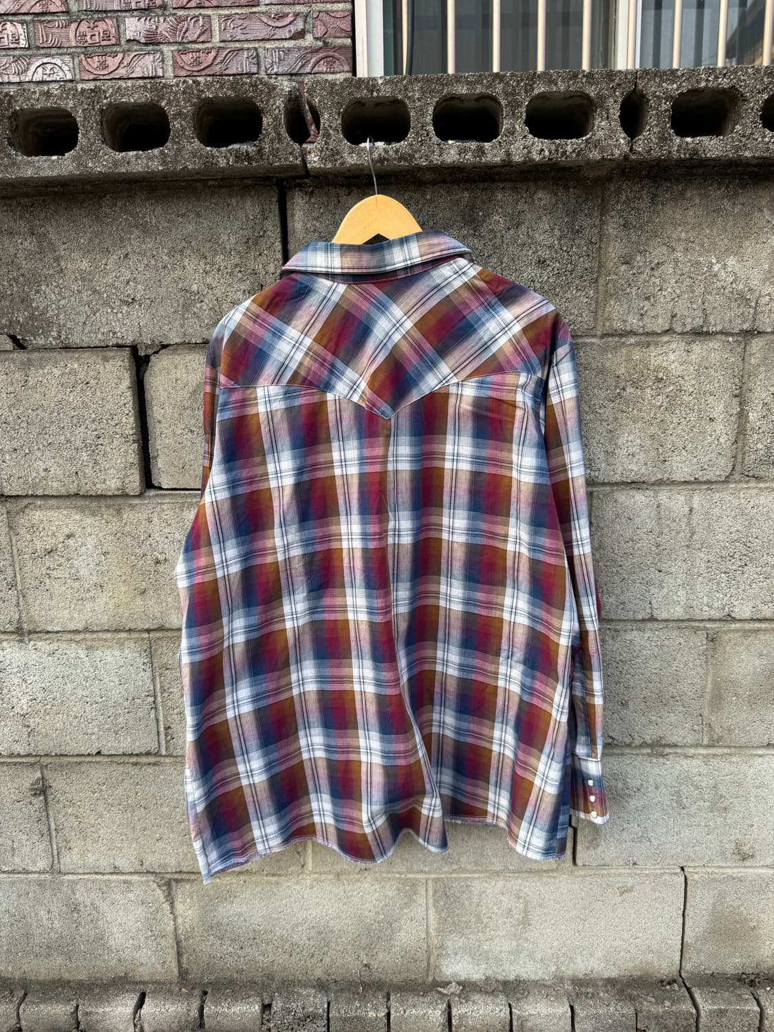 80s 웨스턴프론티어 빈티지 체크 웨스턴 셔츠 빅사이즈  상품이미지2