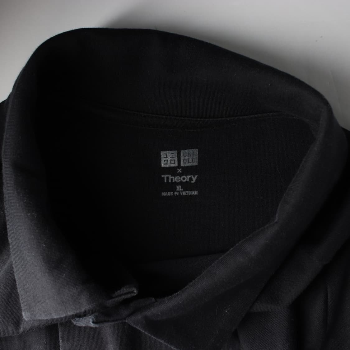 띠어리 x 유니클로 콜라보 블랙 폴로 셔츠 XL 상품이미지5