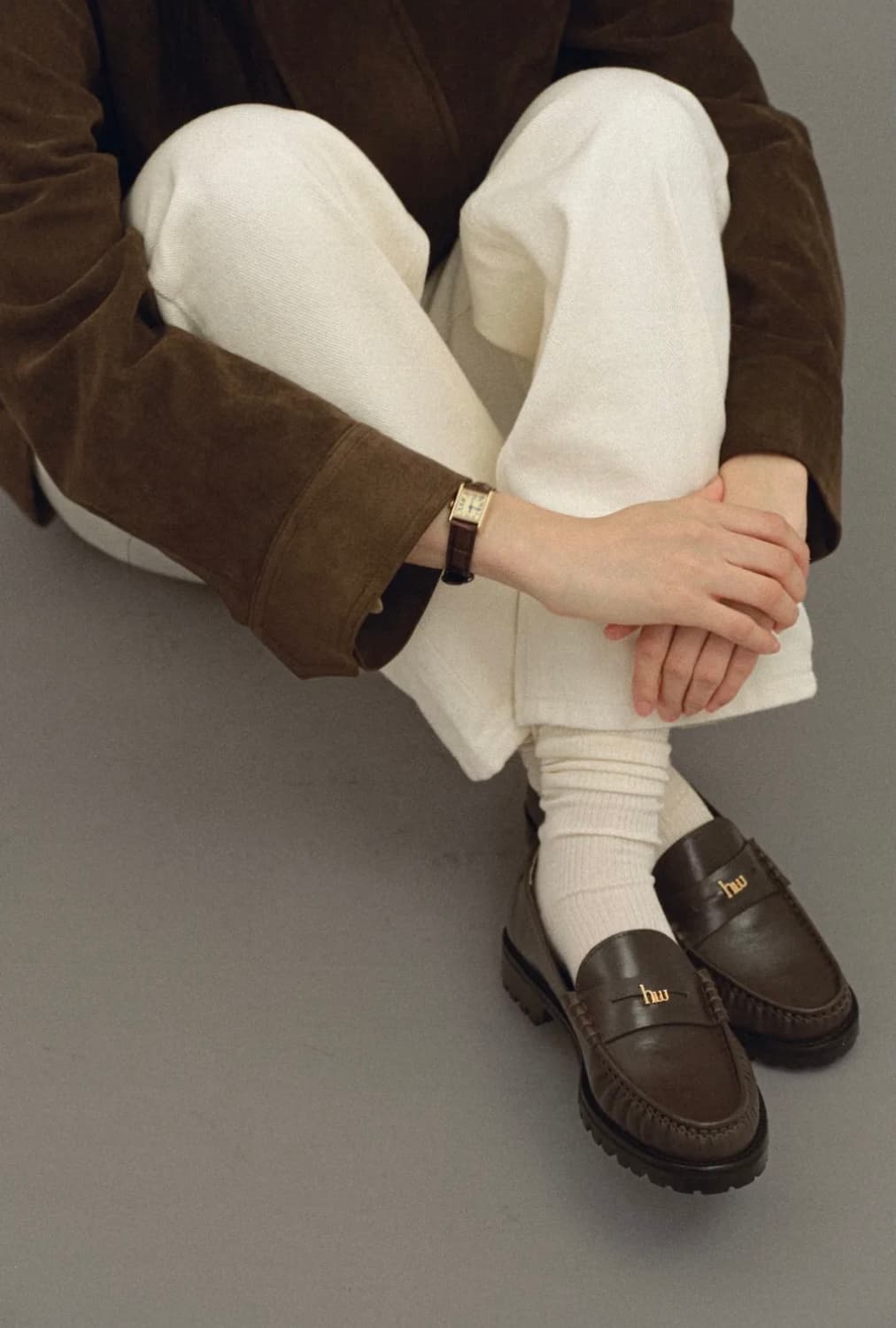 (미착용 새상품) 호와스 스퀘어 클래식 시계 (브라운) 상품이미지2