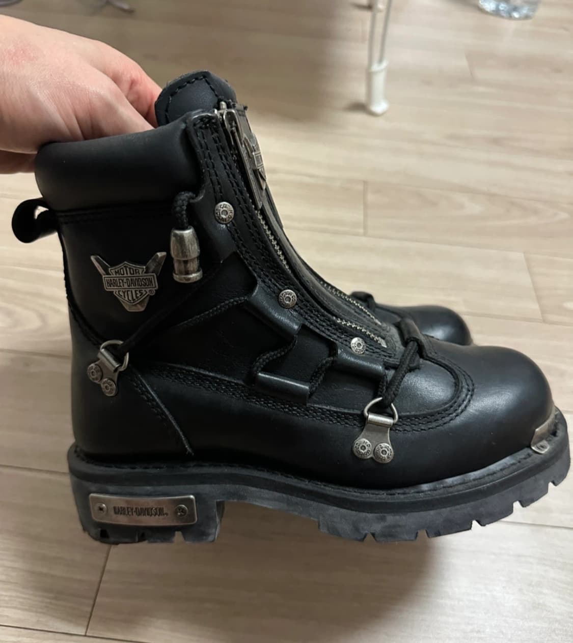 할리데이비슨 블랙 가죽 부츠 220 상품이미지4