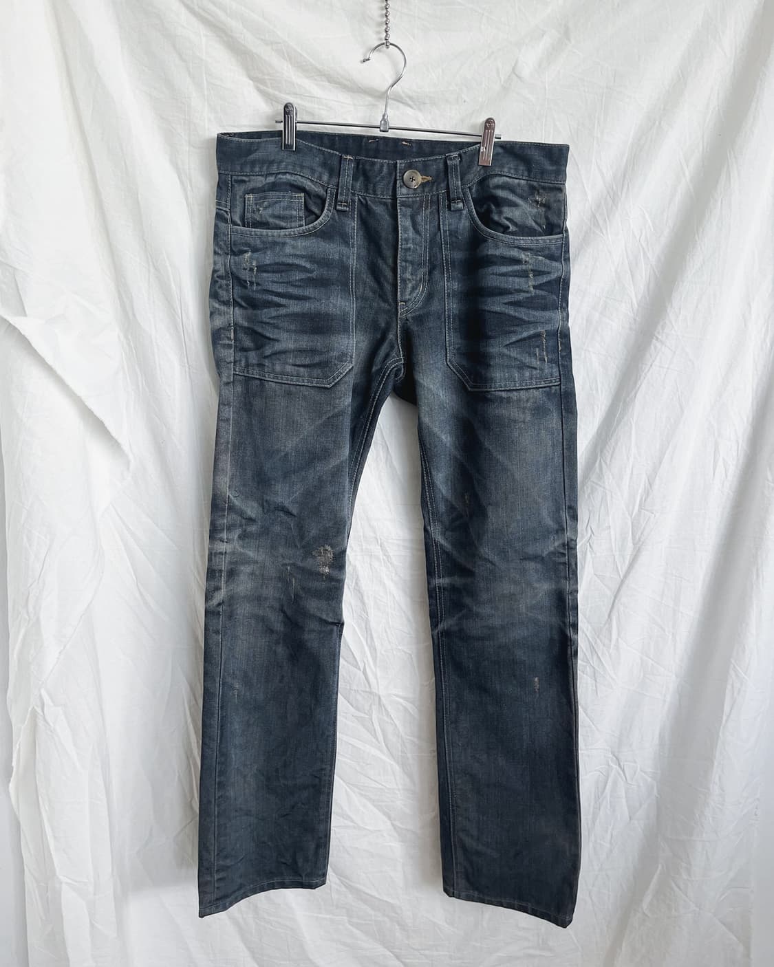 JPN VTG 홀스빗 디테일 워싱진 상품이미지6