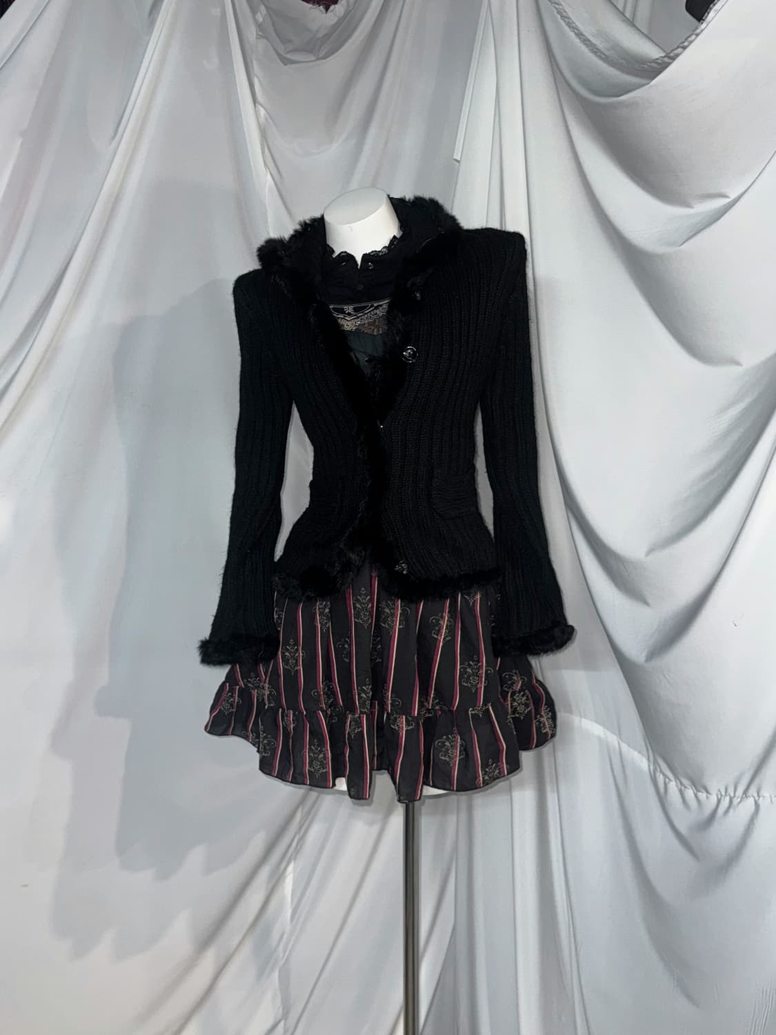 엑시즈팜 무채색 오리엔탈 블랙 고스고딕 코디세트 상품이미지10