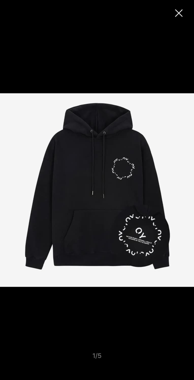 오와이 라운드 로고 후드 상품이미지1