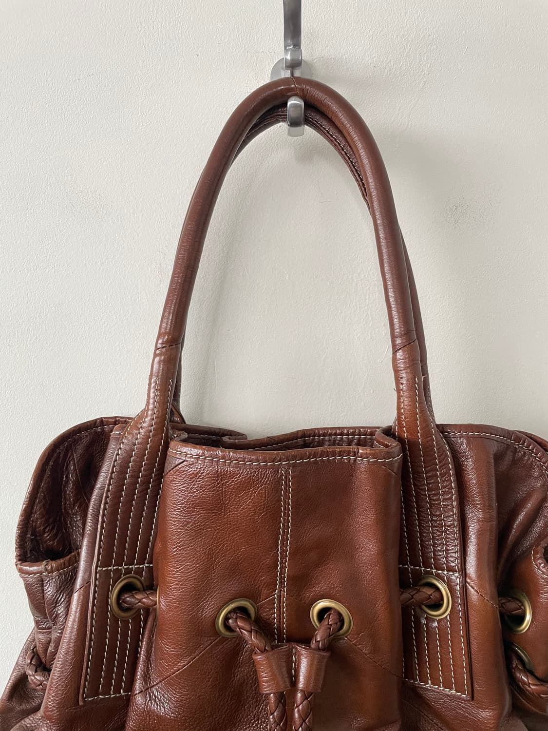 vintage stitch tassel bucket bag 상품이미지3