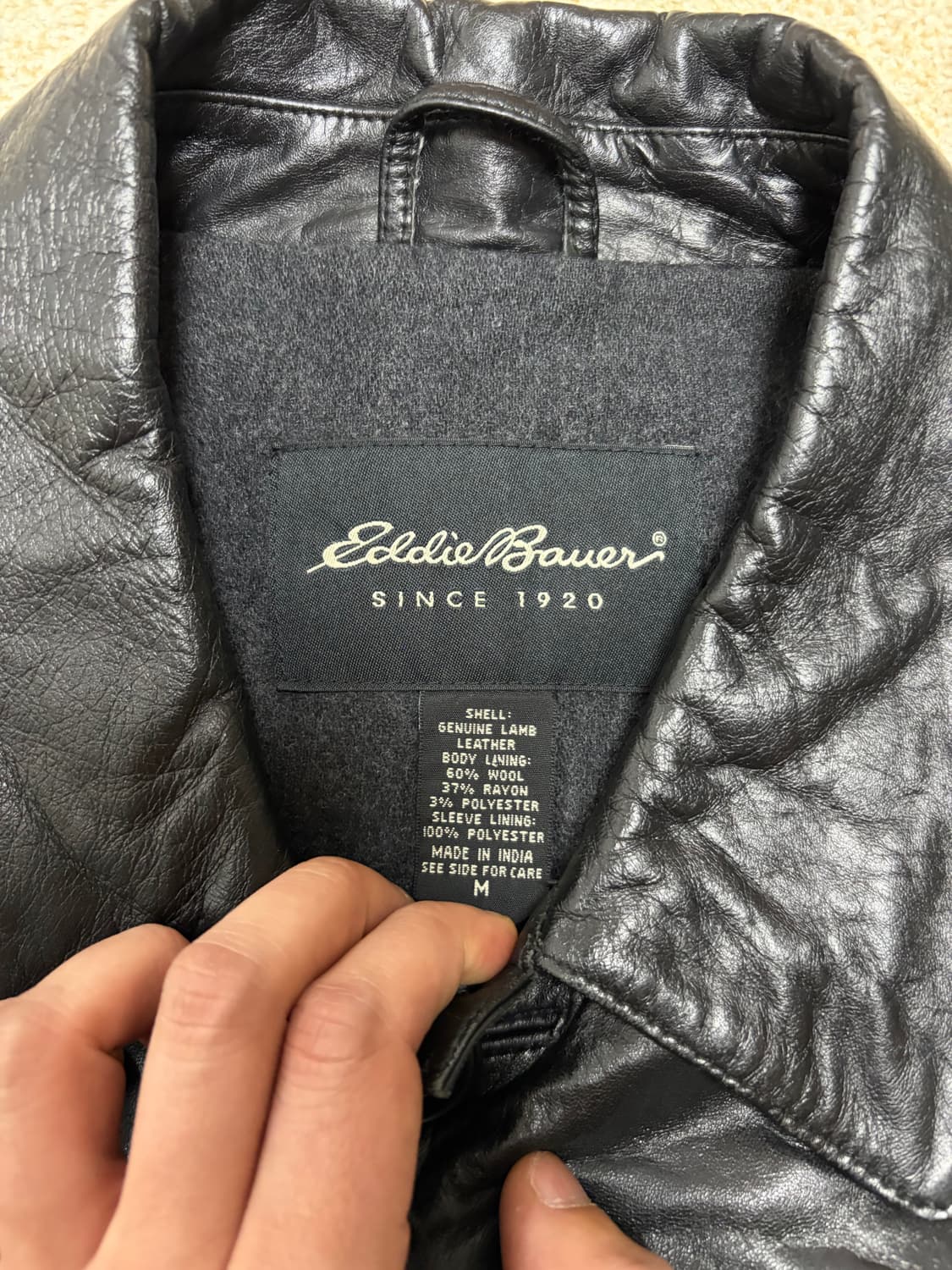 100-105) 에디바우어 램스킨 양가죽 레더 카코트 올드갭카코트 상품이미지4