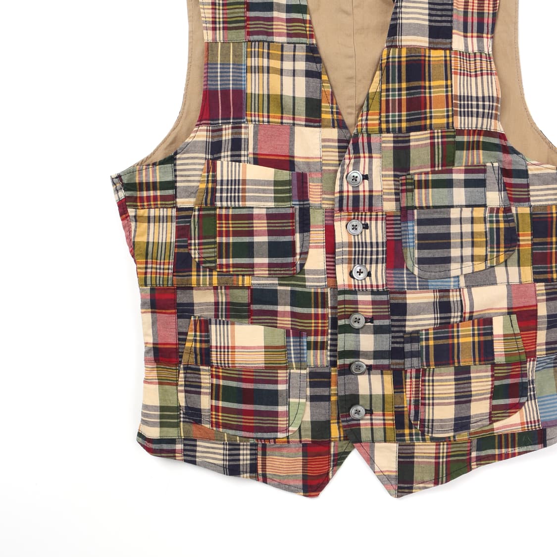 폴로 마드라스체크 패치워크 베스트   상품이미지4