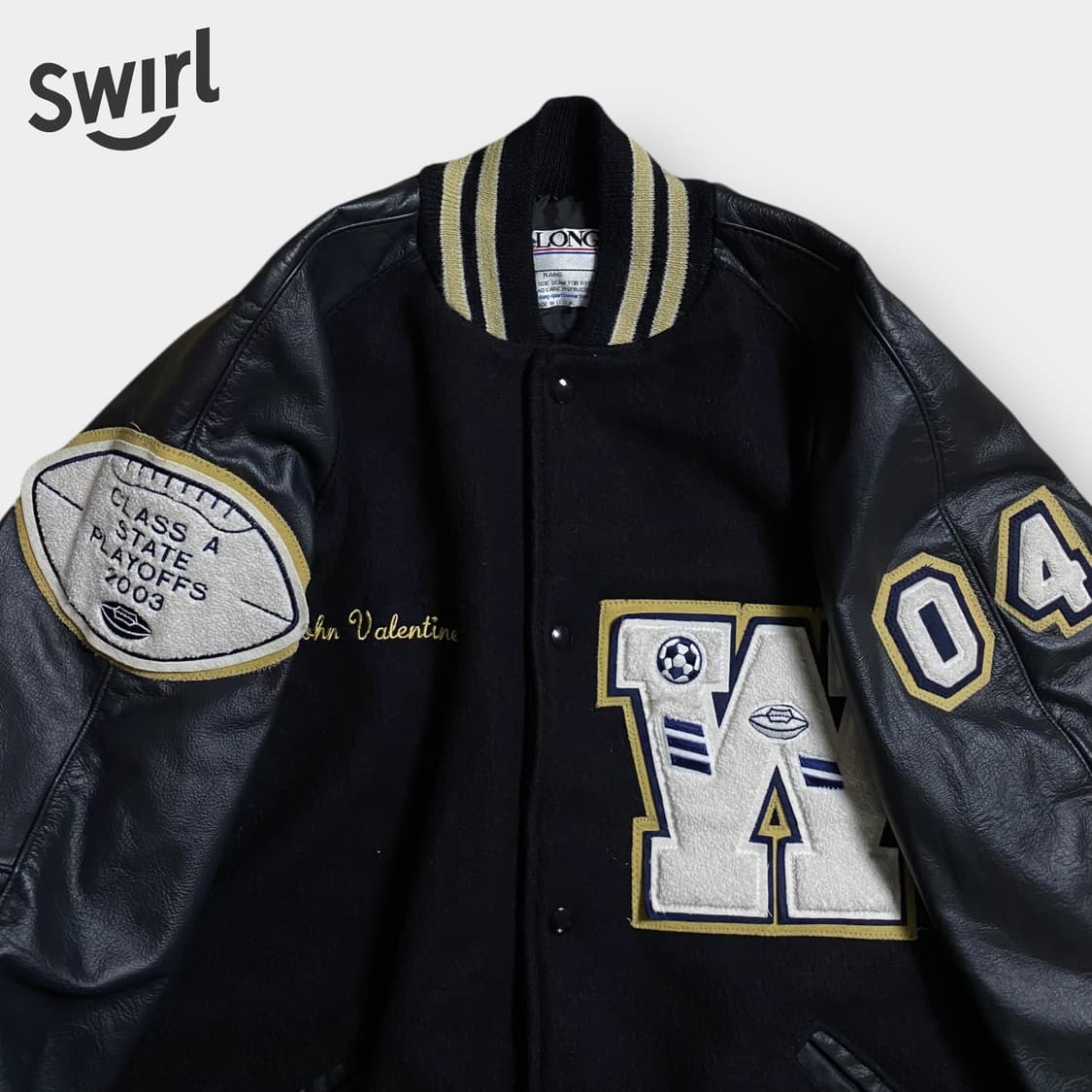 🌊Delong leather arm varsity 상품이미지4