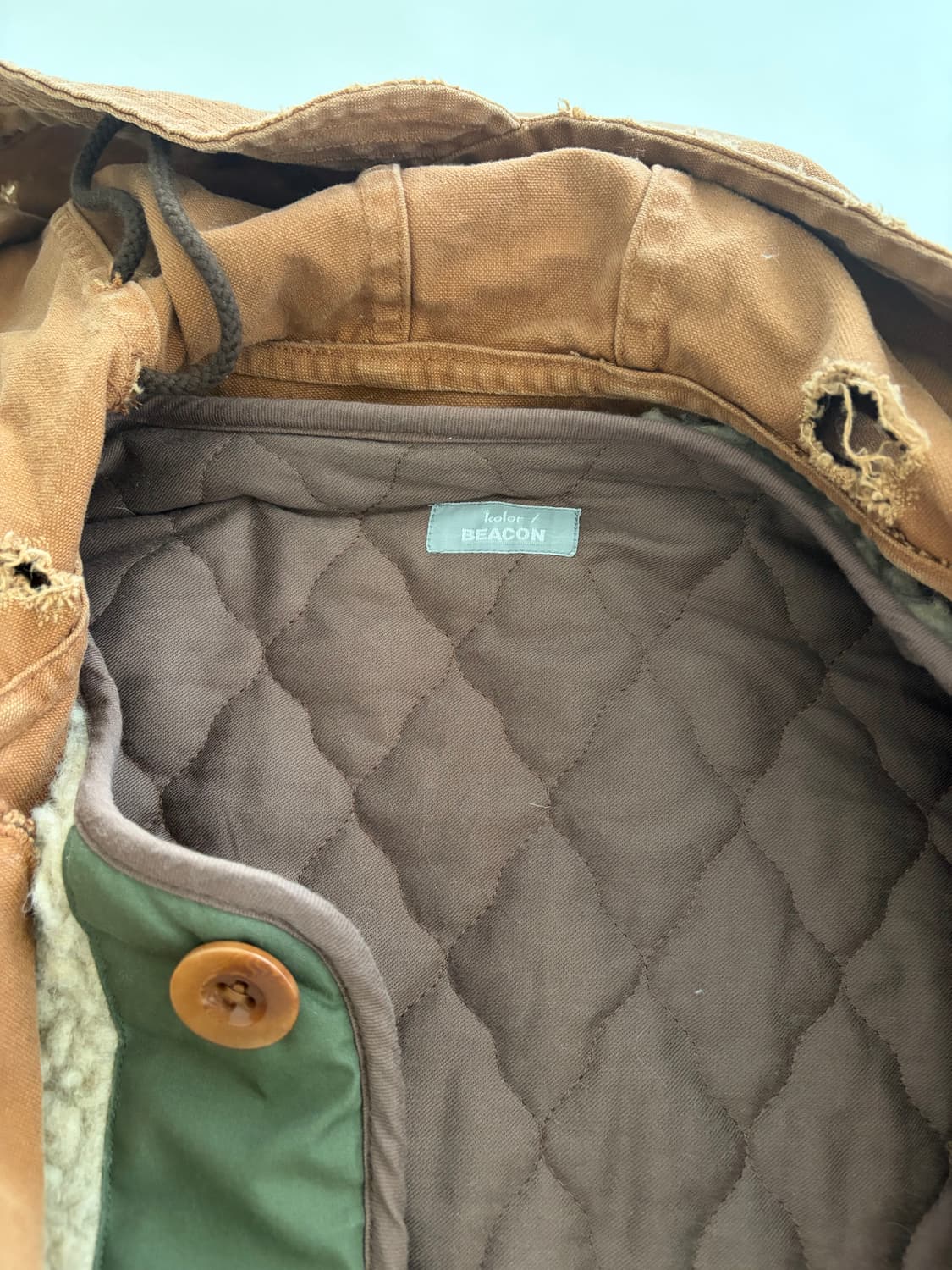 kolor 양털 데미지 후드 파카 / 3사이즈 상품이미지5