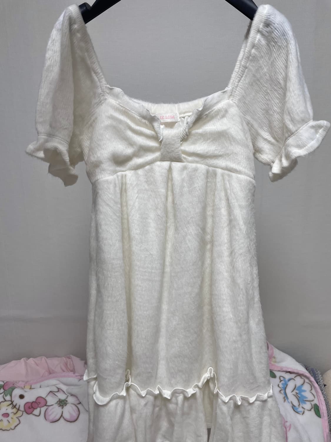 리즈리사 화이트퍼 미디 원피스 달천깔라떼갸루핀터레스트핀터깔히메갸루입질연 상품이미지4