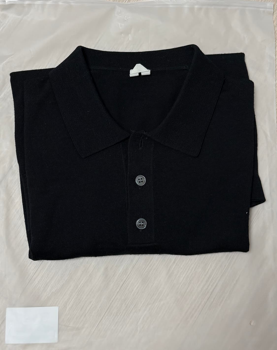 아르켓 메리노 폴로 니트(블랙, L) 상품이미지1