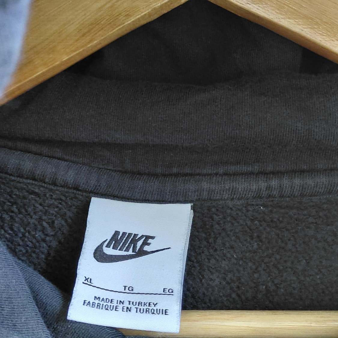 니이키 남성 플리스 풀오버 커피빈 후드티 XL 상품이미지5