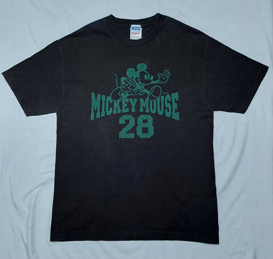 [L] 디즈니 x AAA 미키마우스 빈티지 풋볼 반팔 티셔츠 상품이미지1