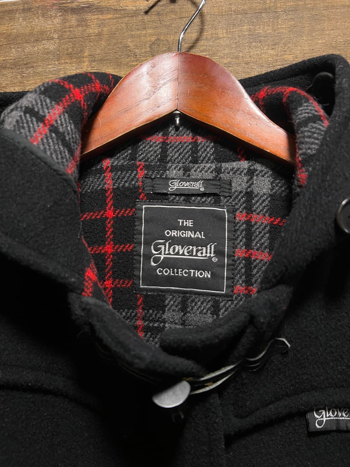 [S]90's Gloverall 글로버올 우먼스 블랙 울 더플 코트 상품이미지2