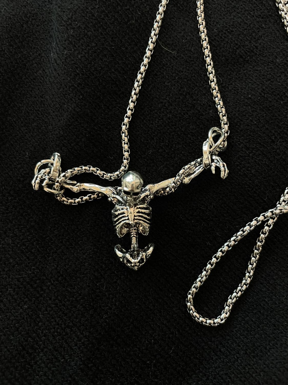 skull punk necklace 상품이미지2